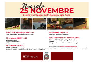 Rassegna &quot;Non solo 25 novembre&quot; in occasione della Giornata internazionale per l’eliminazione della violenza sulle donne