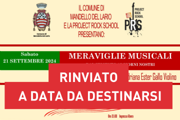 RINVIATO - Concerto dal vivo - MERAVIGLIE MUSICALI