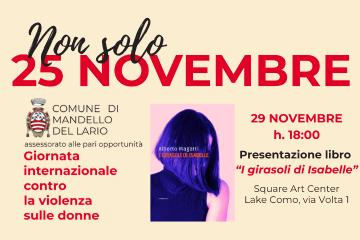&quot;Non solo 25 Novembre&quot; presentazione libro &quot;I girasoli di Isabelle&quot;