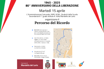 Mandello del Lario celebra l’80&#176; Anniversario della Liberazione con il “Percorso del Ricordo”