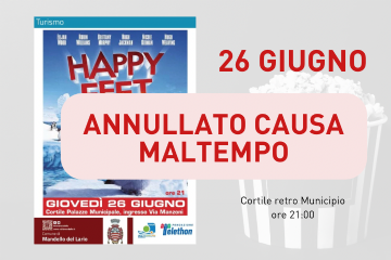 Annullato causa maltempo - Cinema all&#39;aperto per bambini - &quot;Happy Feet&quot;