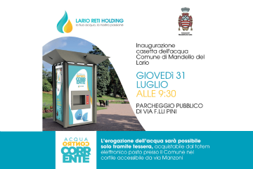 Inaugurazione nuova Casetta dell’acqua