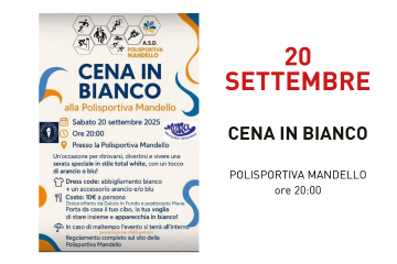 Cena in bianco alla Polisportiva Mandello