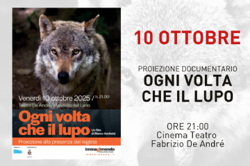 Proiezione documentario &quot;Ogni volta che il lupo&quot;