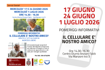 Corso informativo sull'uso del cellulare per Over 65